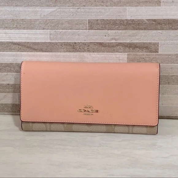 - Coach Slim Trifold Wallet In Signature Canvas